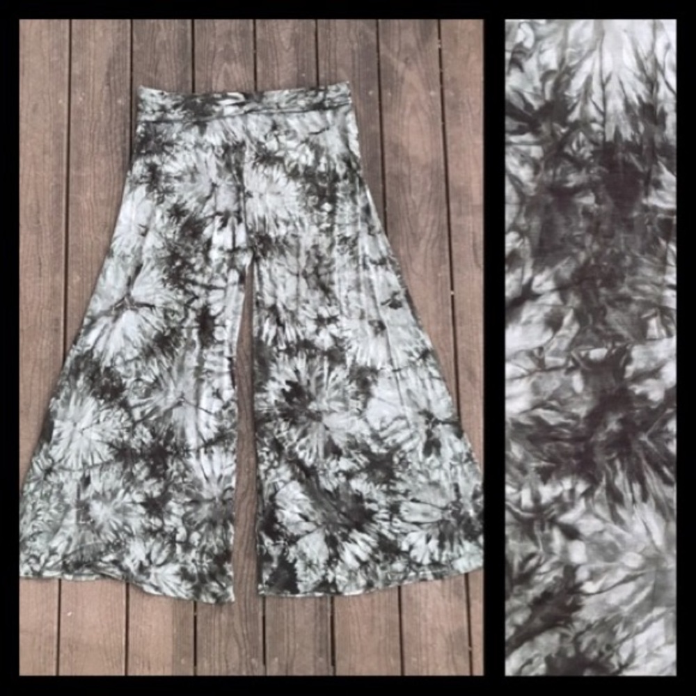 Tie-Dye Extra Wide Palazzo Pants